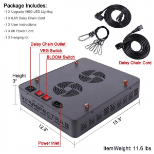 Viparspectra 600w V600 package