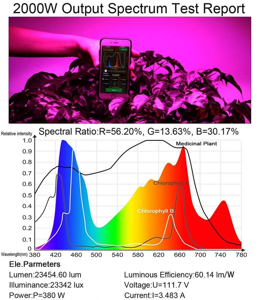 King Plus 2000w output spectrum