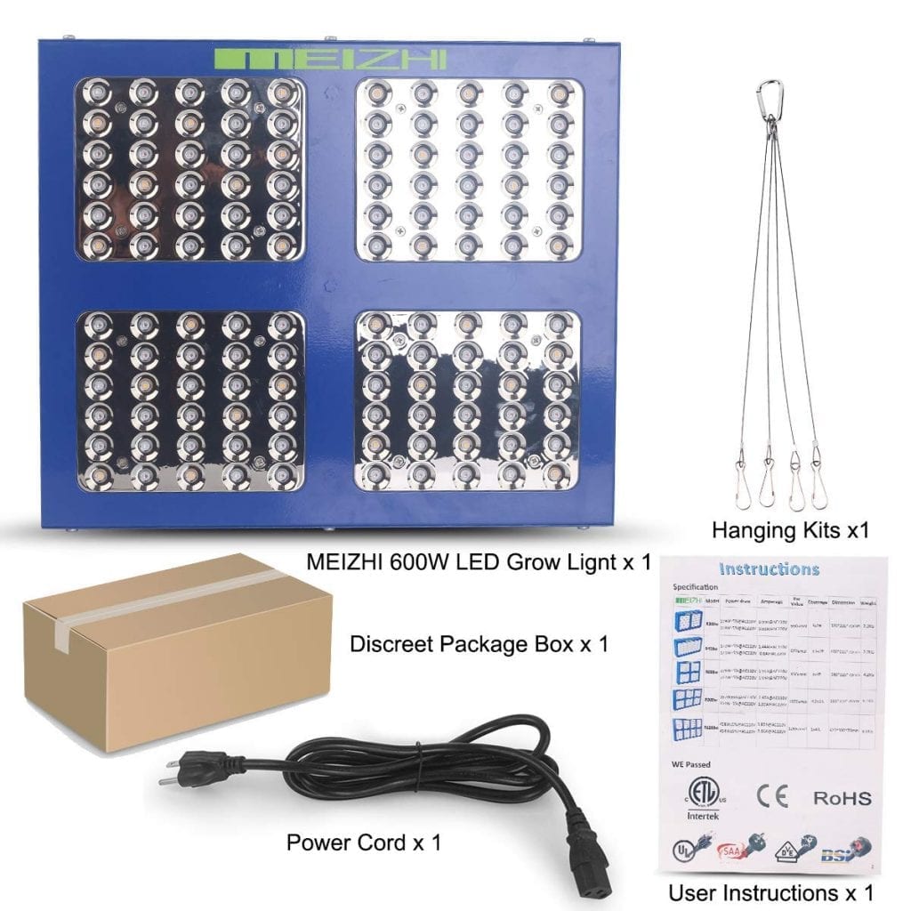 Meizhi LED grow light 600w package