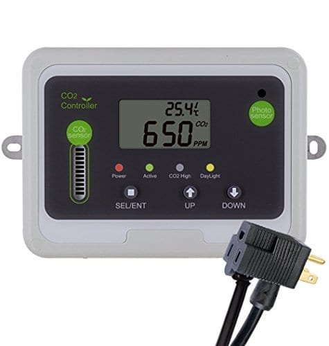 Day Night CO2 monitor and controller for greenhouses