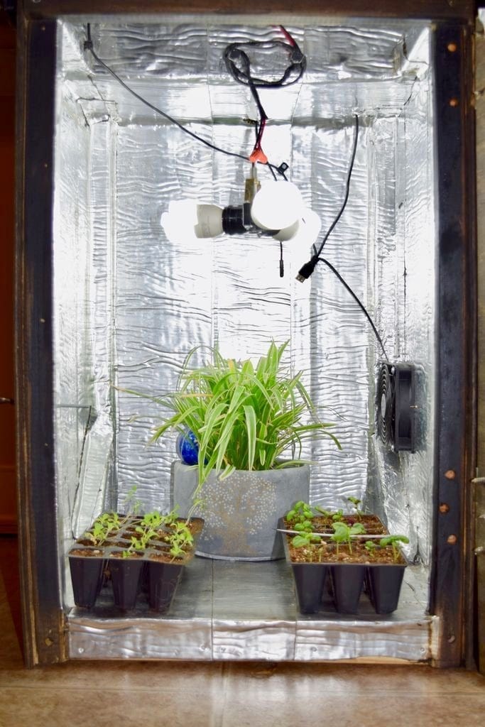 old dresser turned into diy grow box